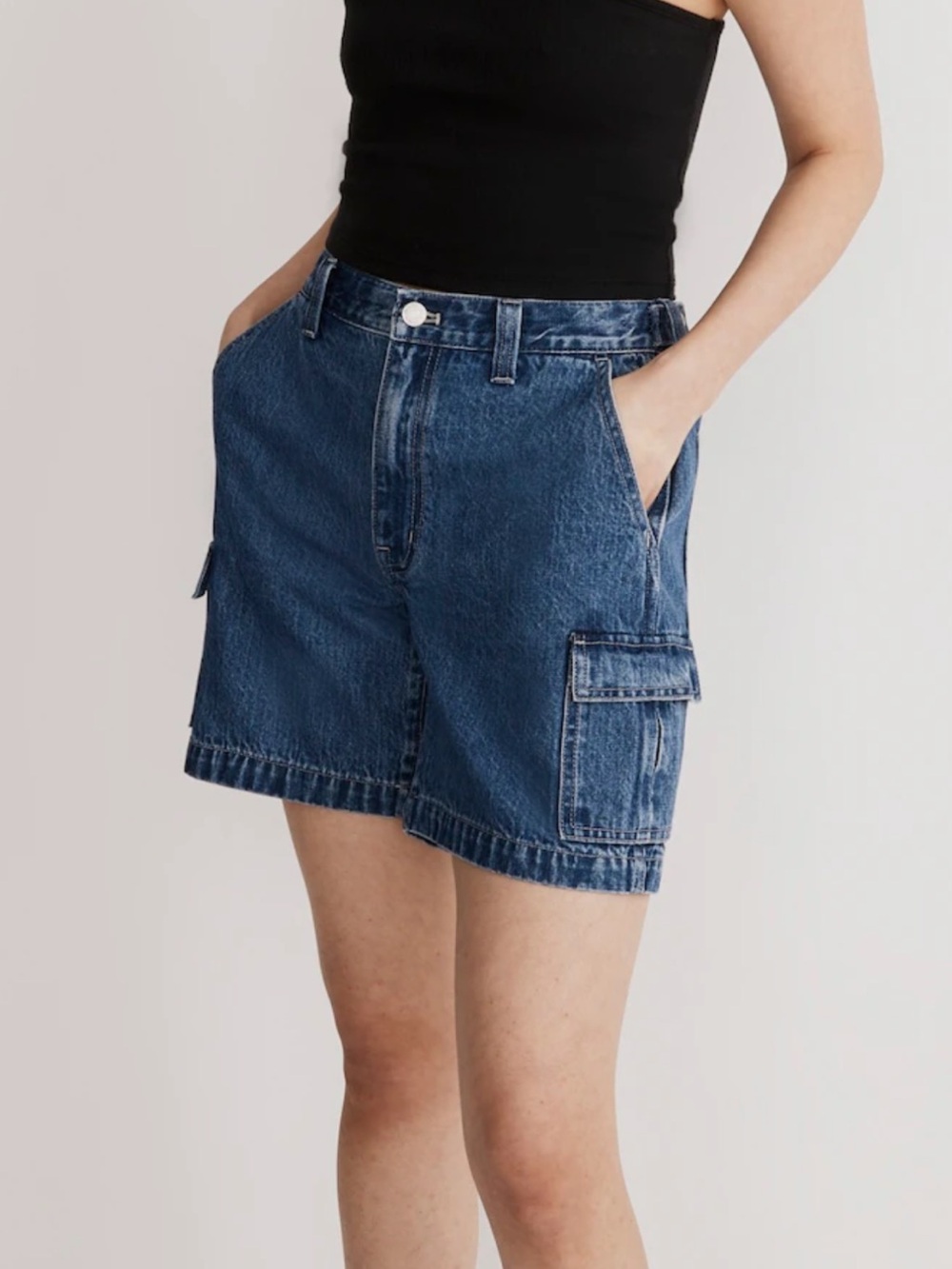 Madewell Cargo Denim Jean Shorts 24